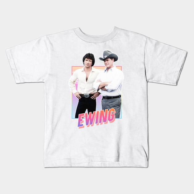 Ewing Brothers - Dallas Kids T-Shirt by PiedPiper